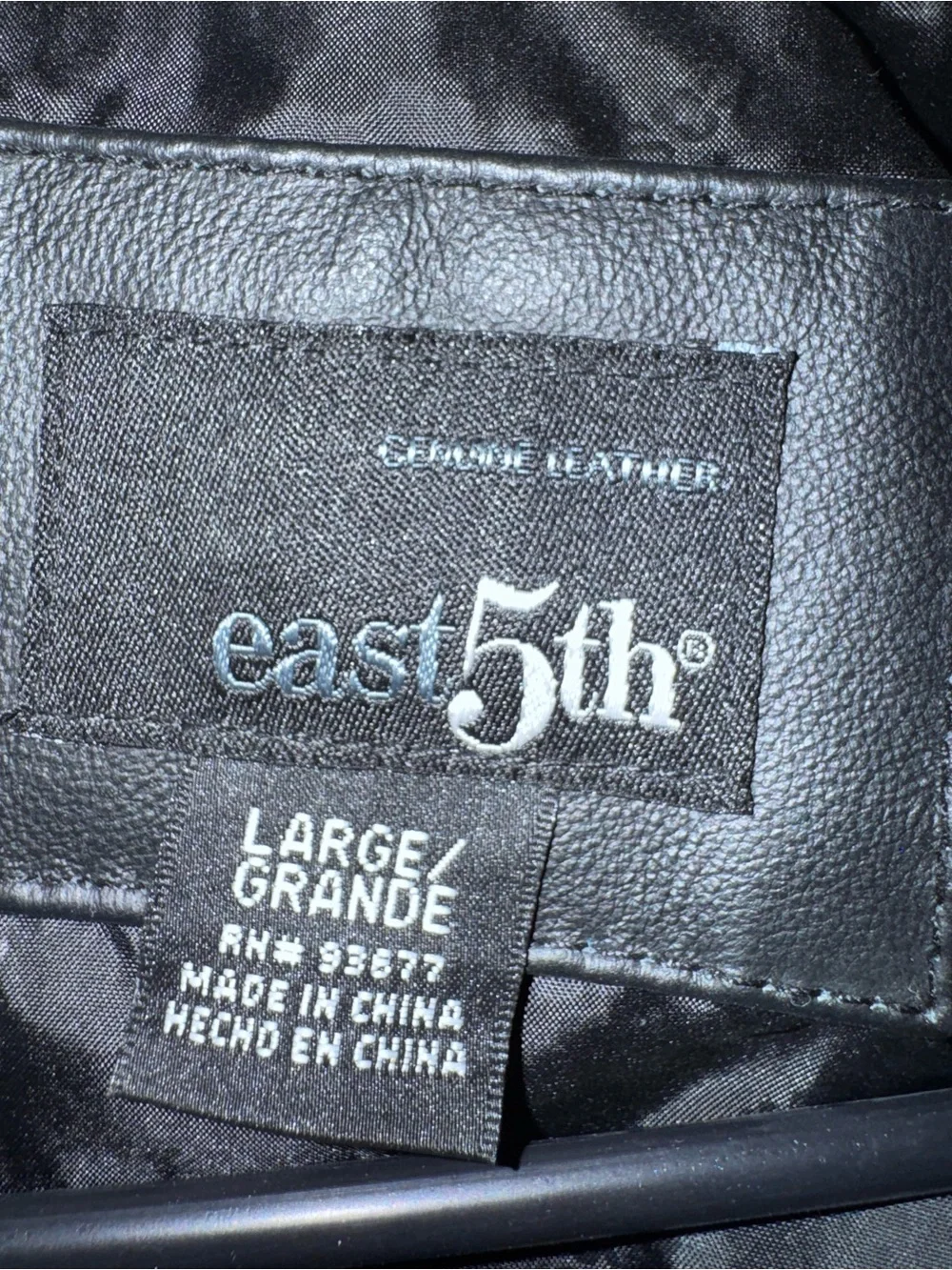 Vintage East 5th Genuine Leather Blazer Jacket Women’s Large Black 90s Y2K